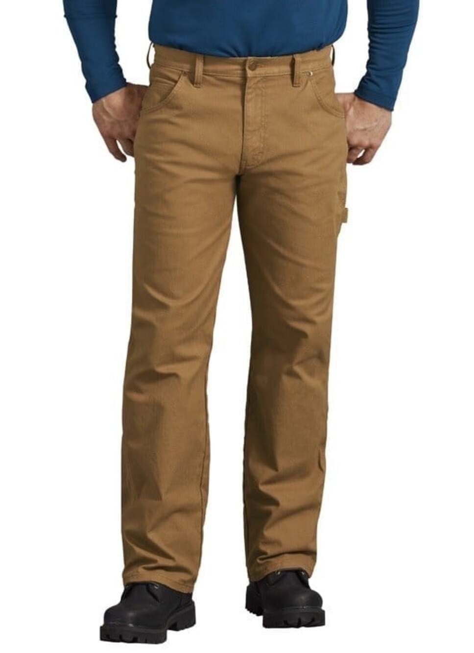 Dickies Men’s Duck Carpenter Relaxed Fit Utility Jeans Brown Size 34x29